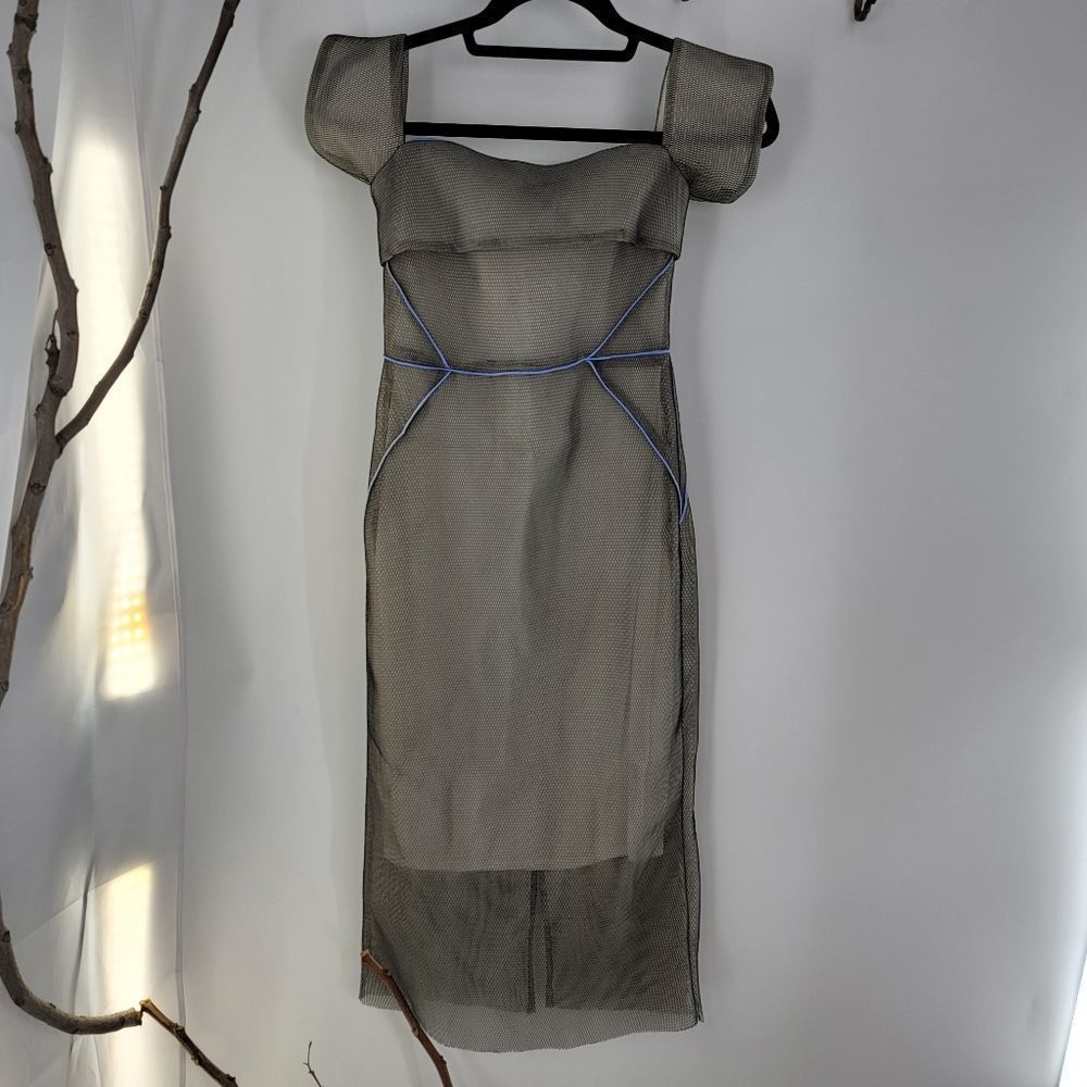 Top shop mesh off shoulder dress